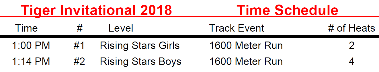 2018-04-06 - Schedule Icon - 2018 Race Schedule for Tiger