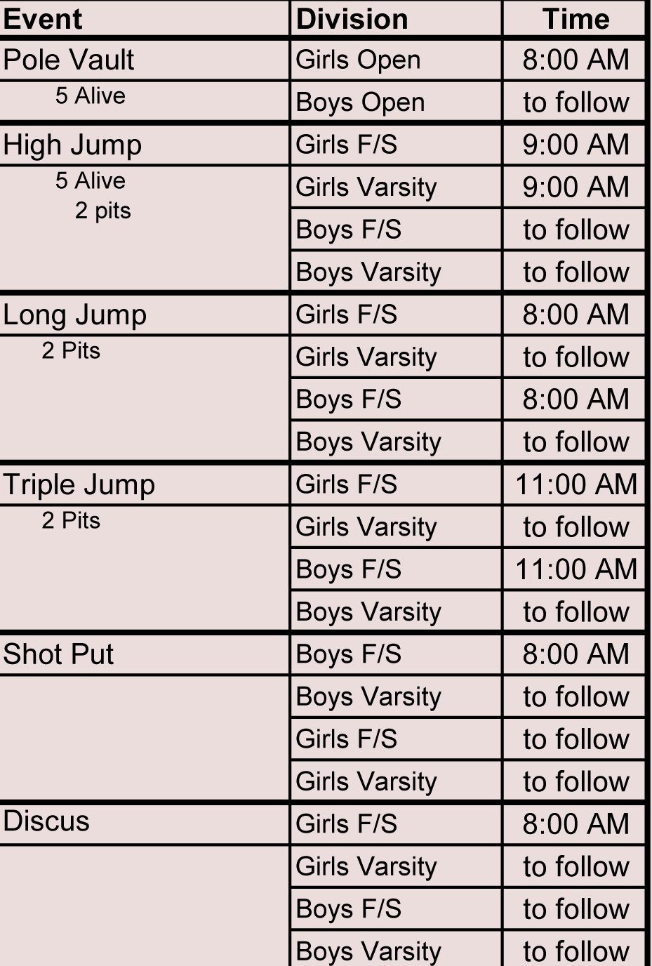 2019-02-23 - Field Schedule (Mustnag Roundup)